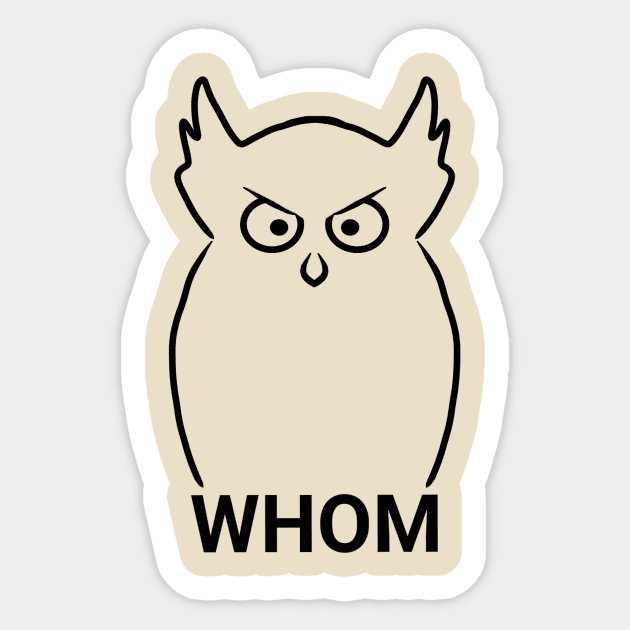 Grammar Owl Sticker by MINNESOTAgirl